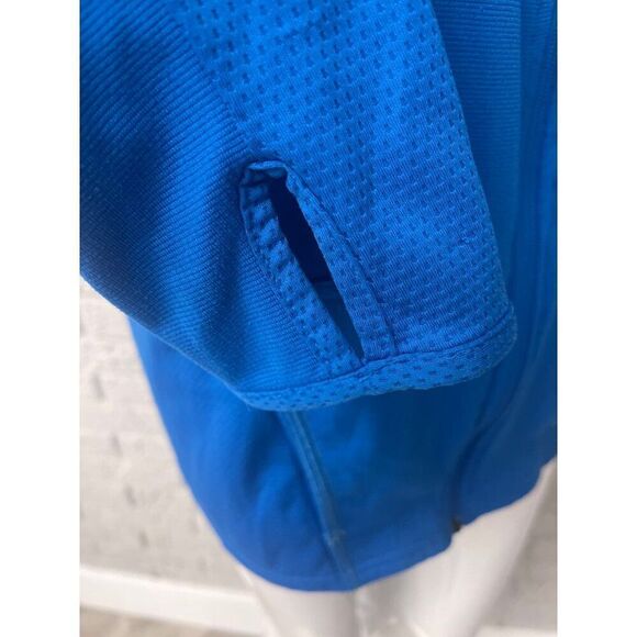 Adidas Women Zip Front Trefoil Striped Mesh Hoodie Size L - Picture 7 of 10